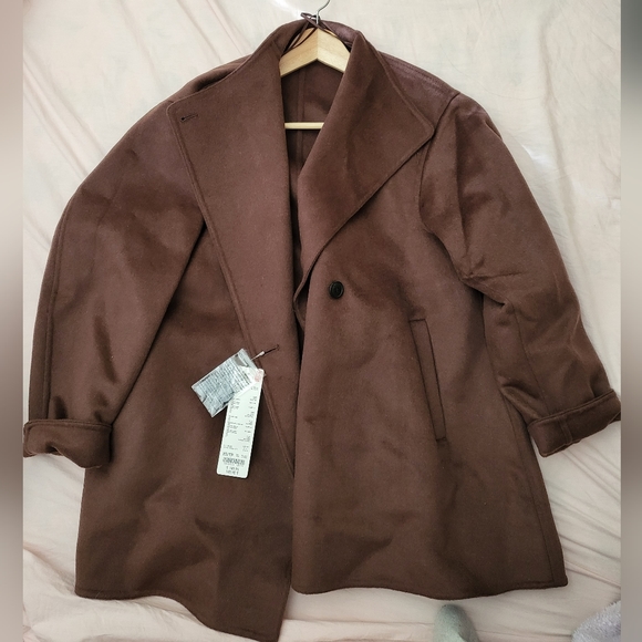 Uniqlo Jackets & Blazers - Uniqlo Double Face Short Coat Brown